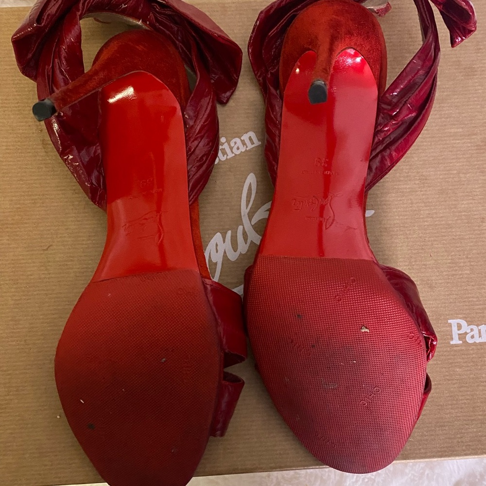 Christian Louboutin
Red Marylineska Eel Skin Stiletto Pumps